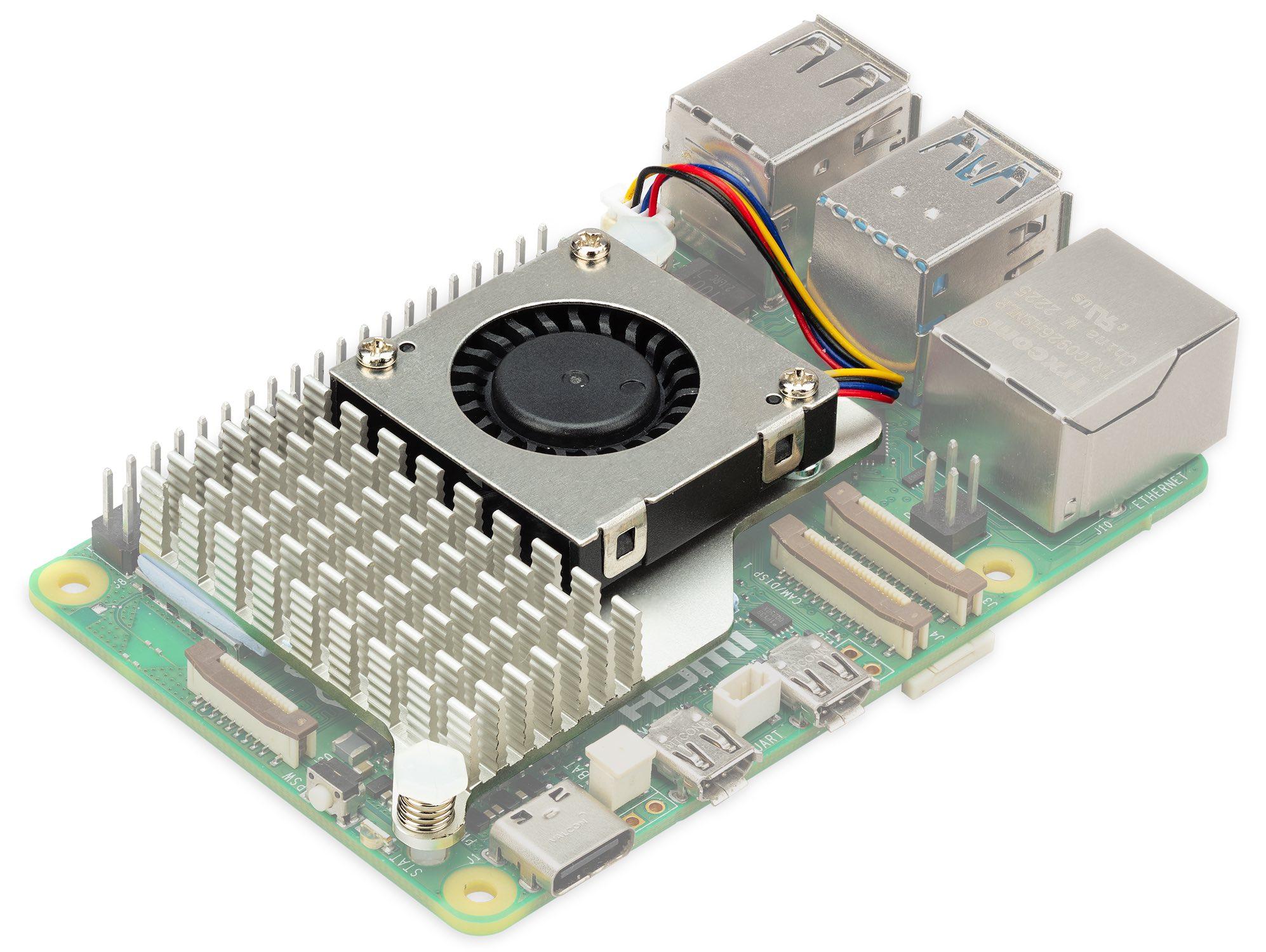 Raspberry Pi 5 Zubehör - Active Cooler, Lüfter für Raspberry Pi 5