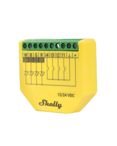 Shelly · Unterputz · \"Plus RGBW PM\" · LED Lichtcontroller · WLAN · BT