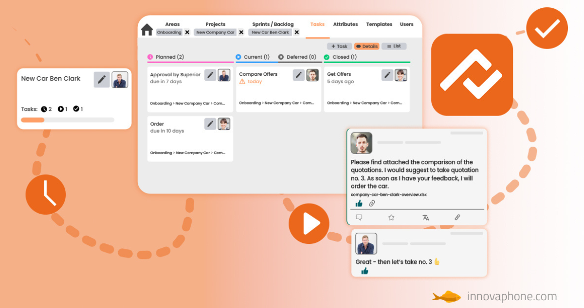 Gagnez en clarté, en efficacité, en résultats avec innovaphone – Découvrez Projects