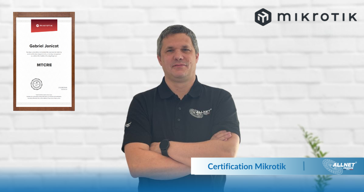 🎉 Félicitations à Gabriel pour l'obtention de sa certification MikroTik ! 🎉