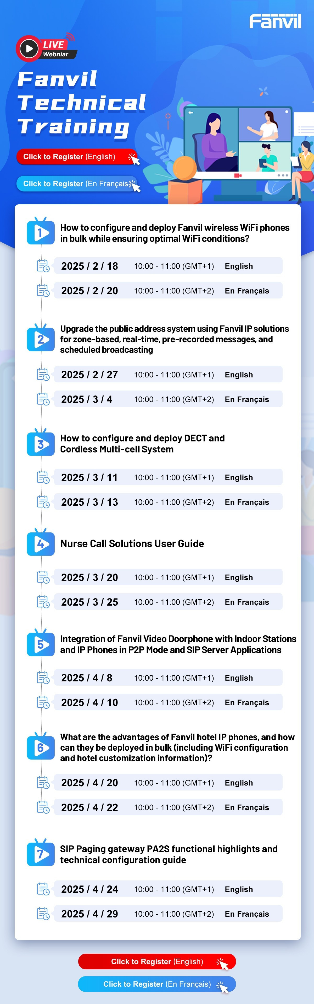 🎙️ Webinar technique en français : Découvrez les solutions Fanvil !