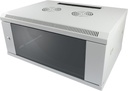 ALLNET 19Wandgehäuse, 12HE, 1-teilig, T450mm, Lichtgrau, SMC-Serie,
