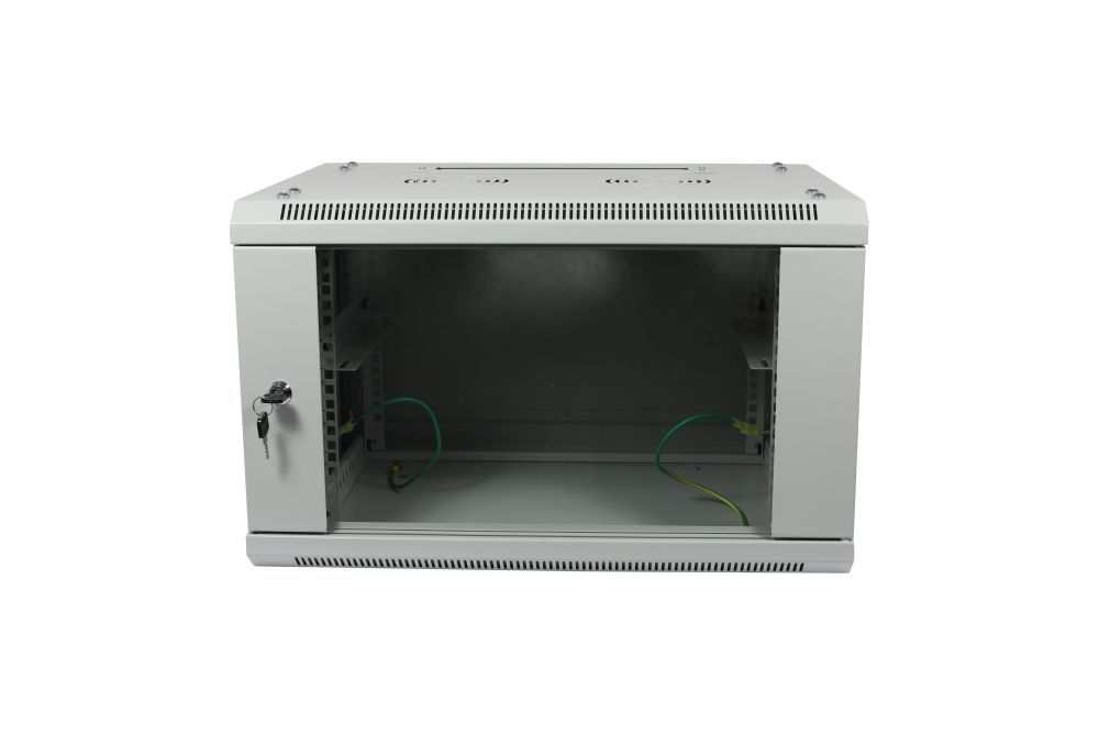 ALLNET 19Wandgehäuse, 12HE, 1-teilig, T450mm, Lichtgrau, zerlegt(Flat Pack), SMA-Serie,