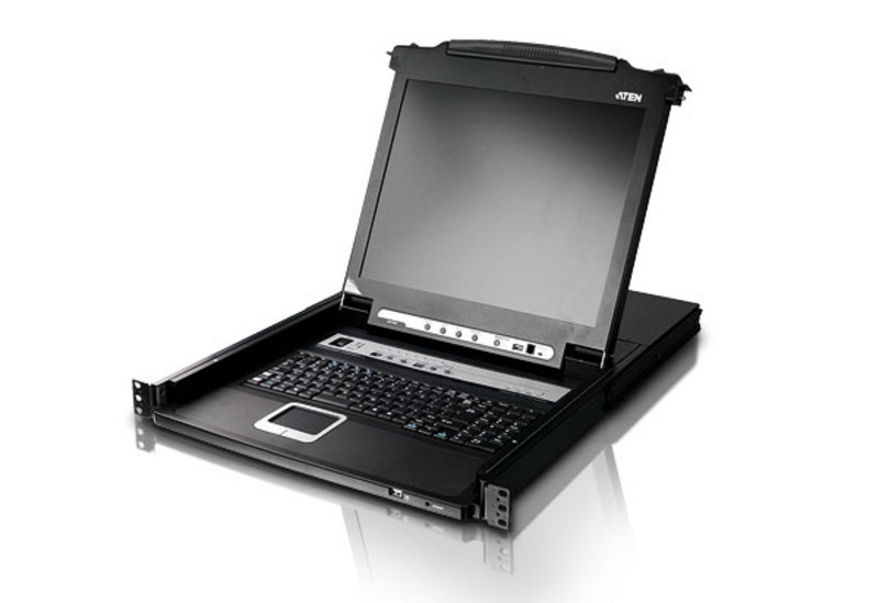Aten KVM/TFT  8-fach,19 1HE, incl.KVM/TFT 19, Deutsch, Black,