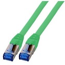 Patchkabel RJ45, CAT6A 500Mhz,  1,5m, grün S-STP(S/FTP) TPE(Superflex), mit Cat.7 Rohkabel,