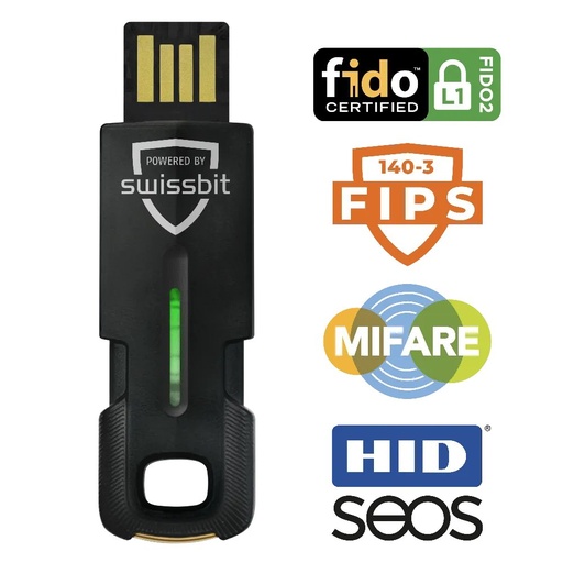 [PK2000IA0000E-2002-1DA-SBT] Swissbit iShield Key 2 FIDO2 FIPS USB-A in tray packaging
