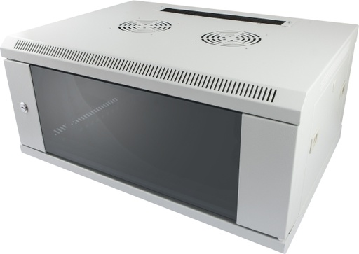 [ALL-SMC6404GRAU] ALLNET 19Wandgehäuse,  4HE, 1-teilig, T450mm, Lichtgrau, SMC-Serie,