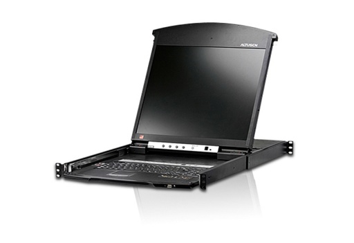 [KL1508AIN-AXA-GG] Aten KVM/TFT  8-fach, 19 1HE, incl.KVM/TFT 19, IP, Dual Rail, HDMI/VGA/USB/PS_2/RJ45