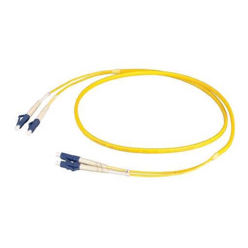 [O0350FT.1] LWL-2-Faser-Patchk.  1,0mtr.LC-LC,  9/125um, Flat Twin(doppelter Mantel)