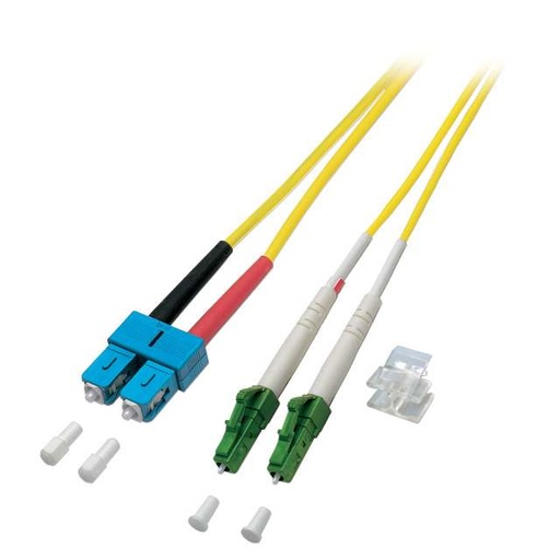 [O0383.20] LWL-2-Faser-Patchk. 20mtr.LC(APC 8)-SC, 9/125um, Schrägschliff LC