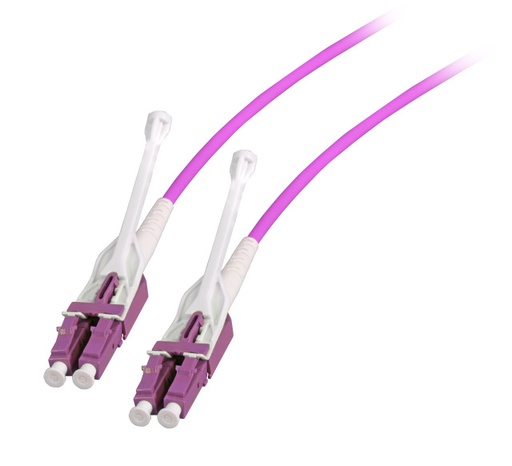 [DJP-LCLCOM4-UNI-0,5] LWL-2-Faser-Patchk.  0,5mtr.LC-LC, 50/125um,OM4, Uniboot, AD=3mm,