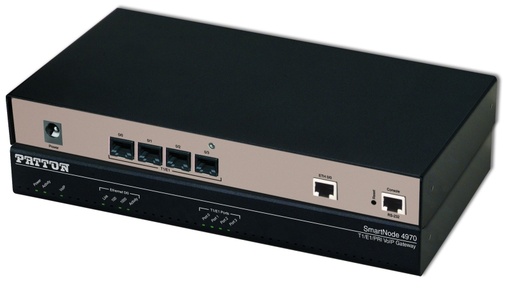 [SN4970A/4E120VRHP/EUI] Patton SmartNode 4970A, 4 T1/E1 PRI VoIP Gateway, 120 VoIP Channels, HPC