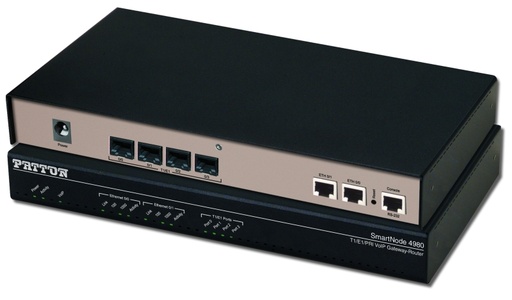 [SN4980A/1E15V30HP/EUI] Patton SmartNode 4980A, 1 E1/T1 PRI, 15 VoIP Calls upgradeable to 30, or 15 SIP-SIP calls (SIP b2b UA) upgradeable